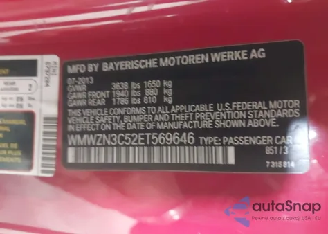 2014 Mini Convertible Cooper from USA, damaged, VIN WMWZN3C52ET569646